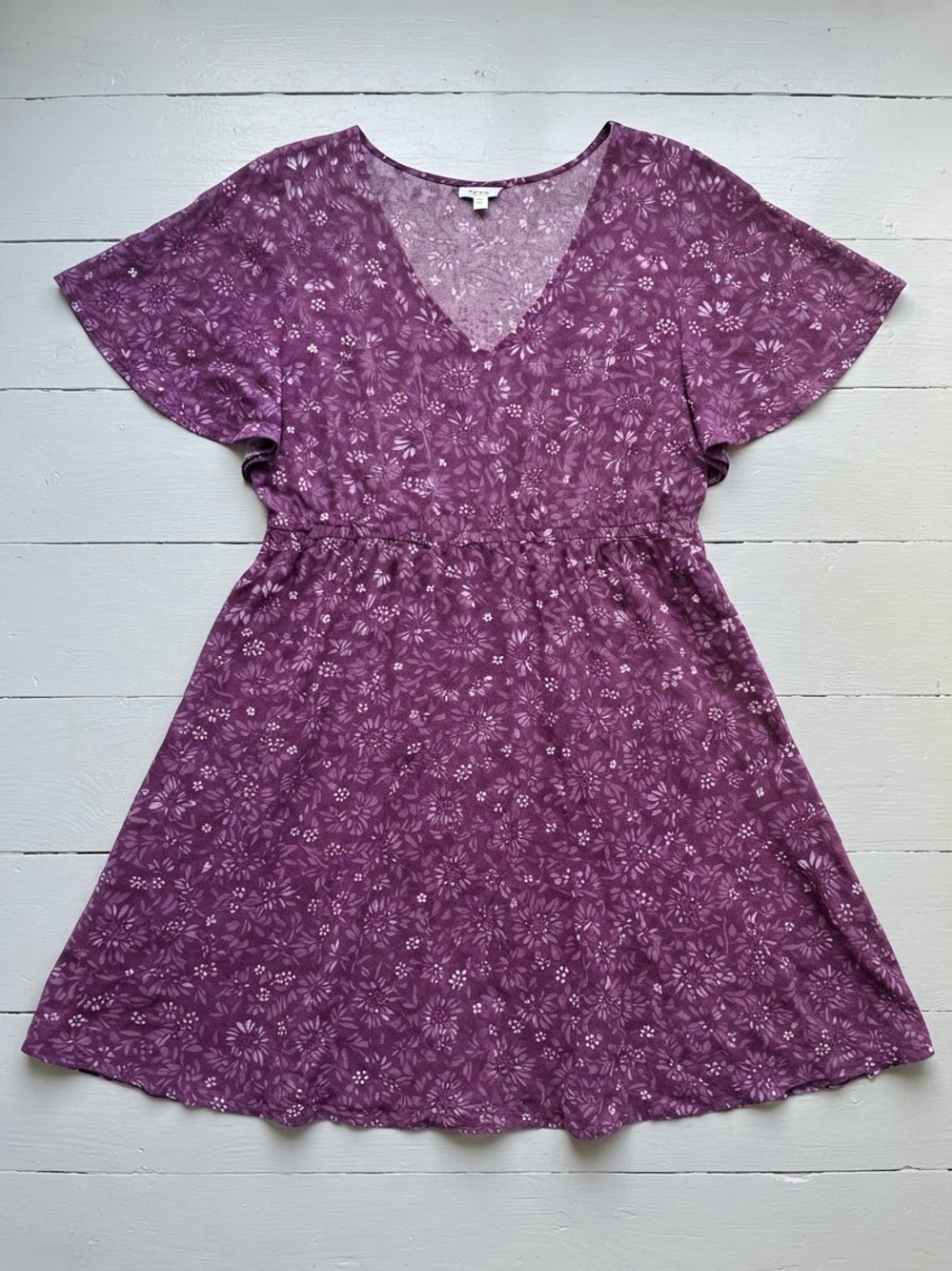 Torrid Women's Floral V-Neck Purple Dress